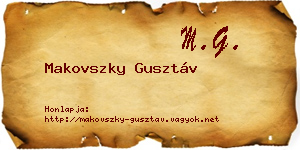 Makovszky Gusztáv névjegykártya